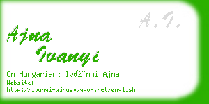 ajna ivanyi business card